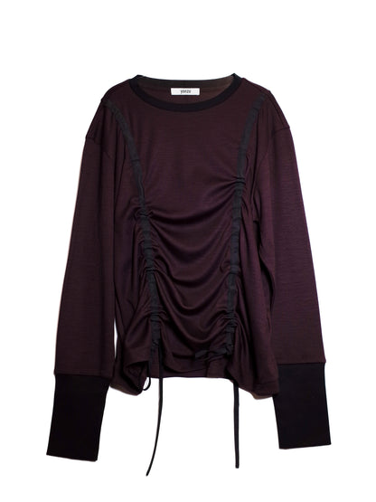 String Detailed Wool Long Sleeve (Wine)