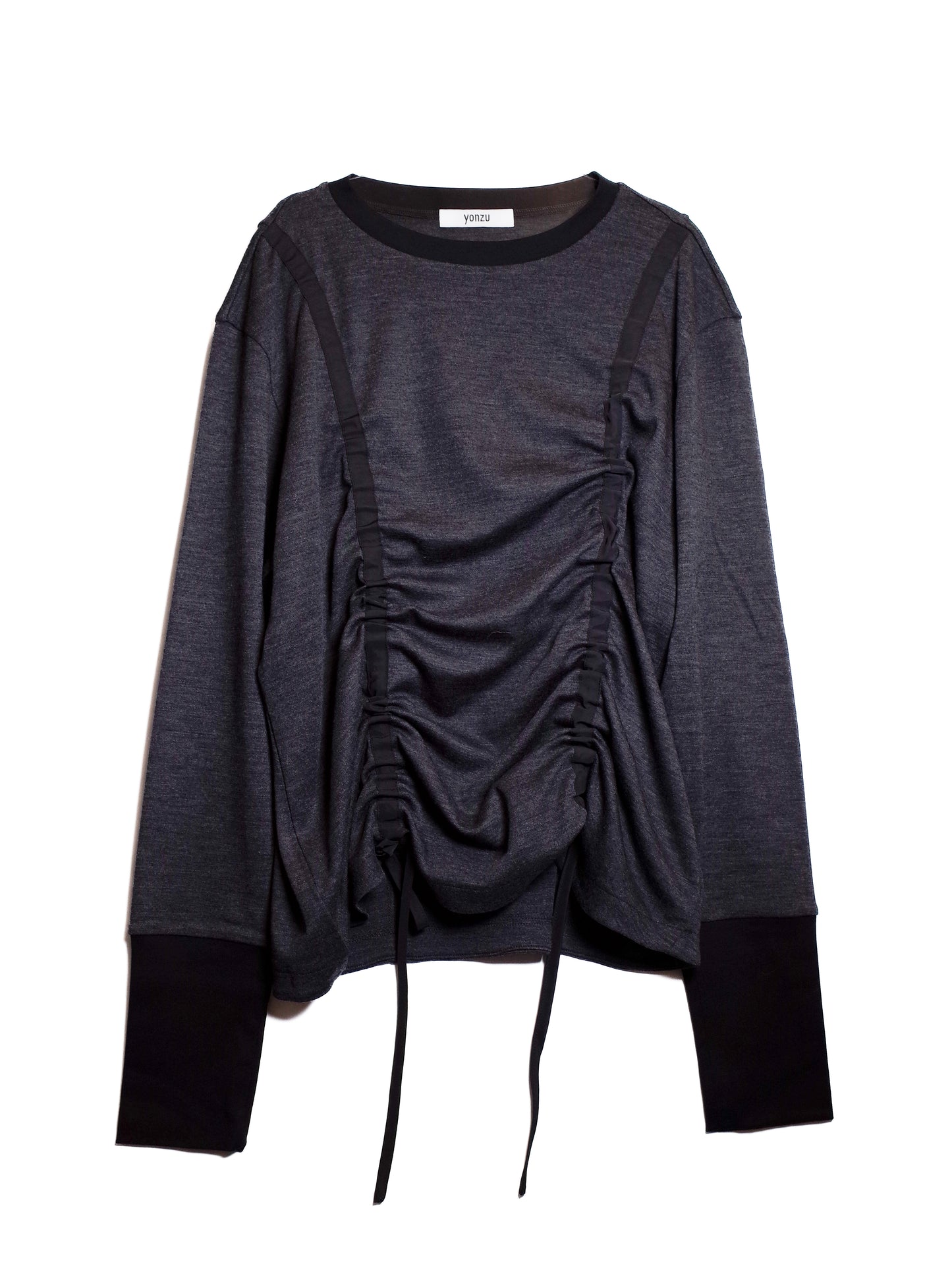 String Detailed Wool Long Sleeve (Grey)